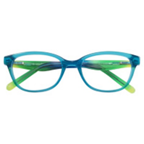 Rounded Rectangular Children's Frame in Teal and Lime