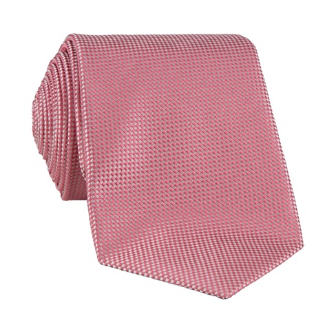 Silk Basketweave Tie in Rose