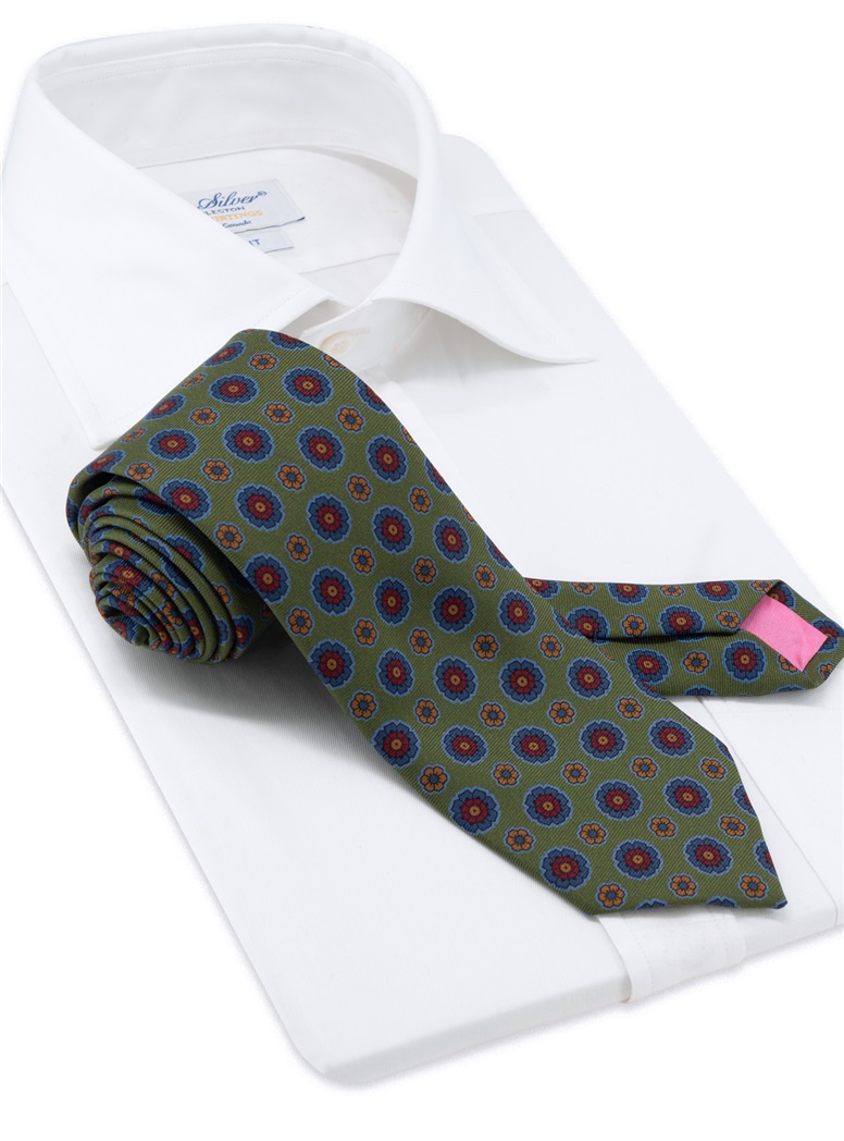 Silk Neat Tie in Clover