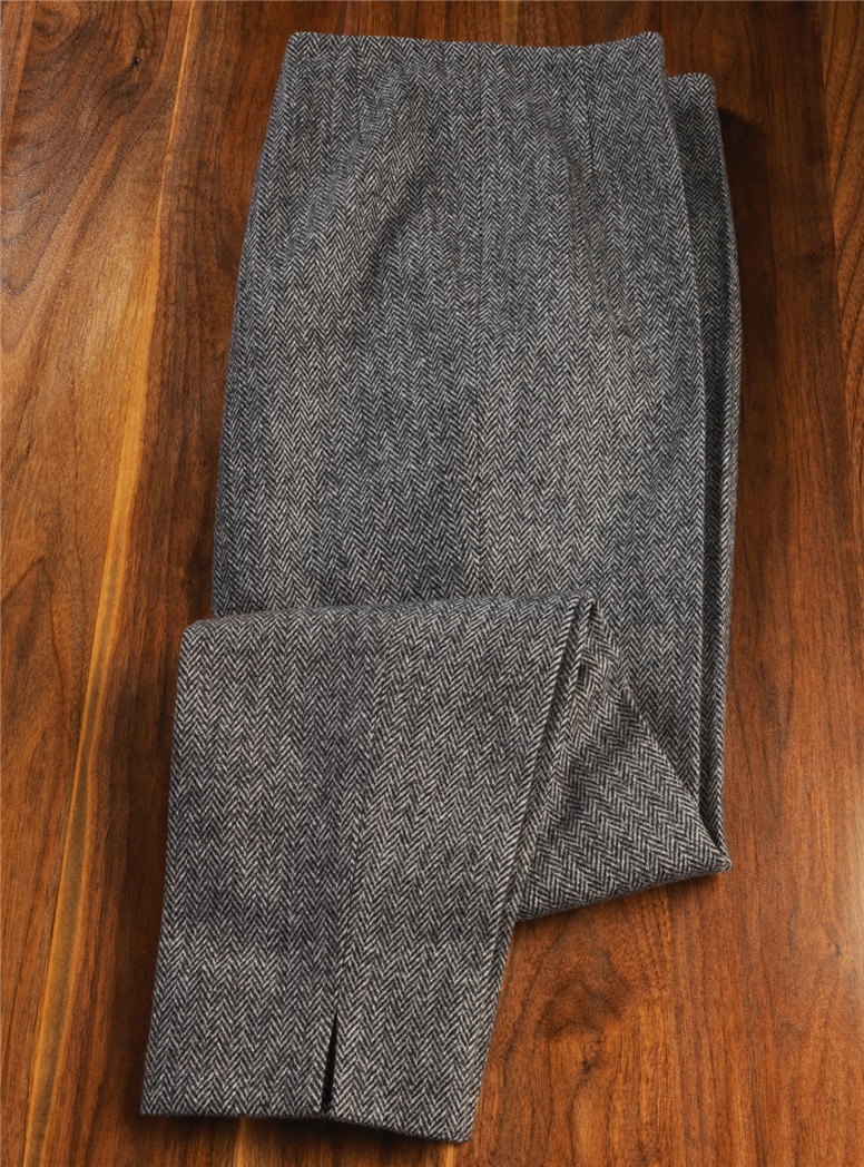 Ladies Wool Herringbone Pants