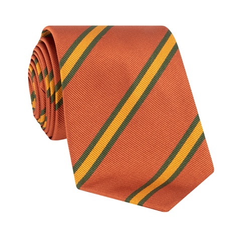 Silk Striped Tie in Bronze