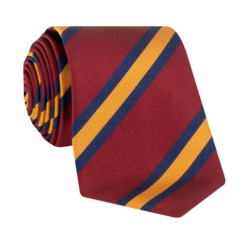 Silk Striped Tie in Wine