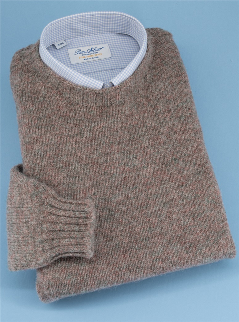 Shetland Crewneck Sweater in Fog