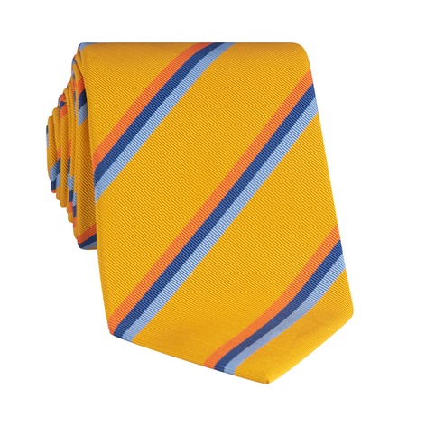 Silk Triple Striped Tie in Sun
