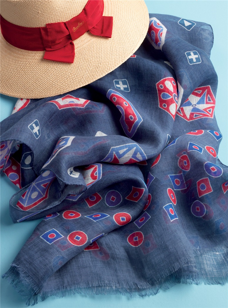 Linen Pinwheel Printed Scarf