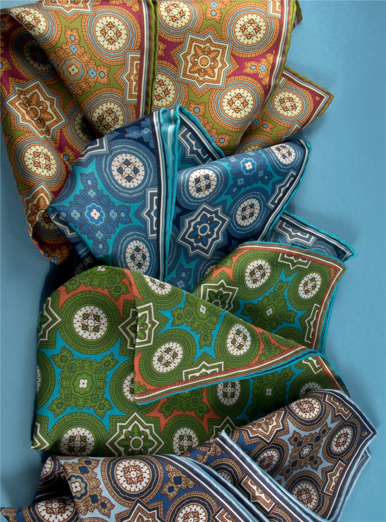 Silk Medallion Pocket Squares
