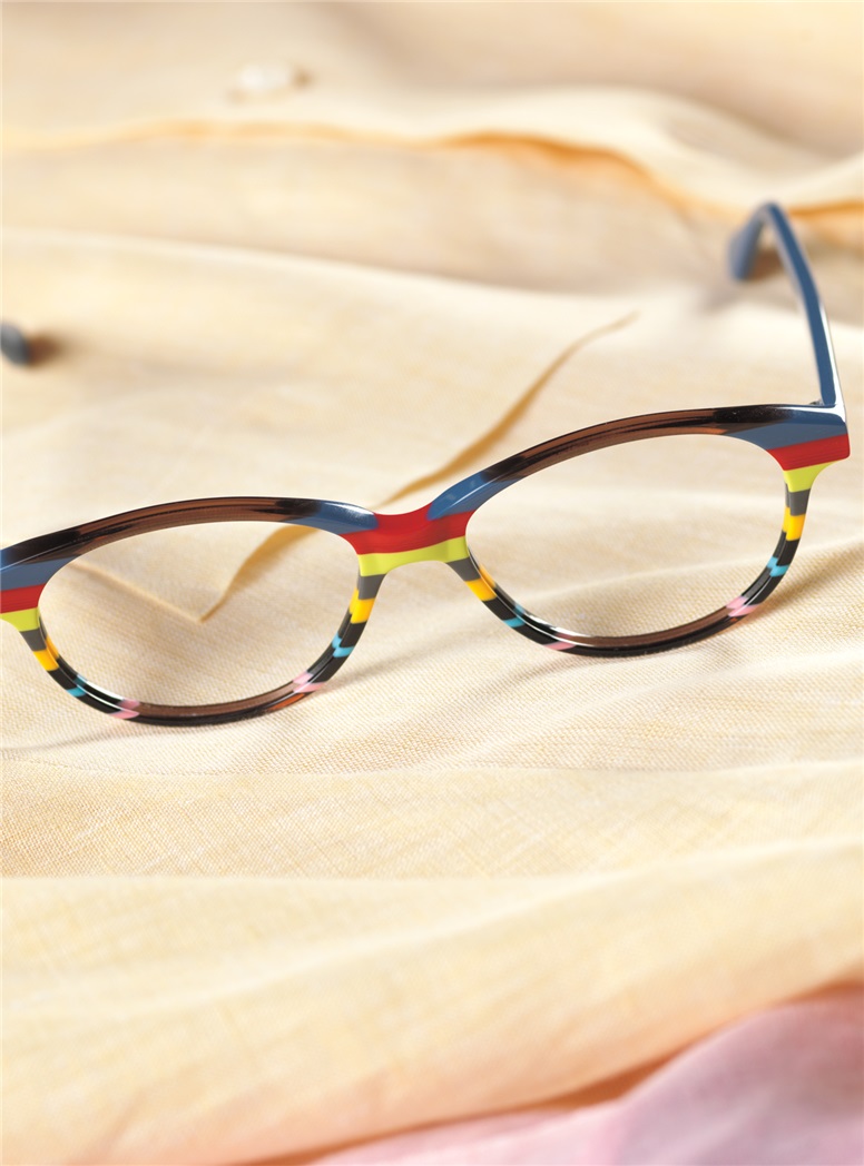 Multi-Colored Handmade Frame in Brown, Blue & Red