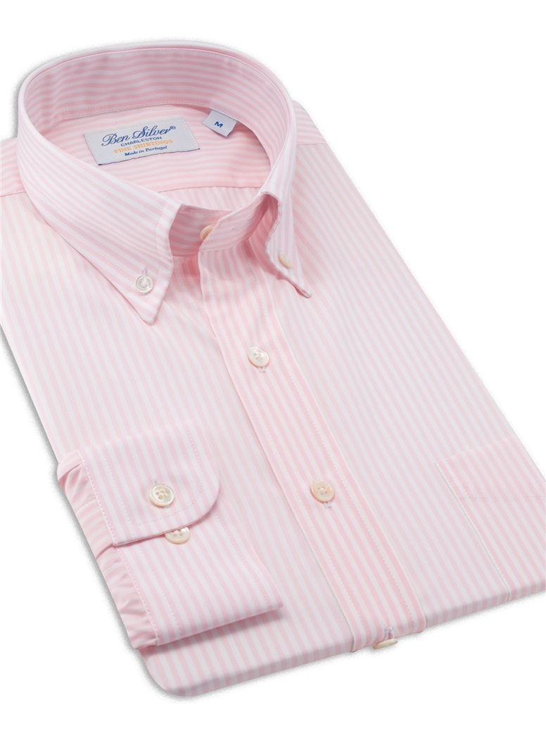 Pink Bengal Stripe Button Down