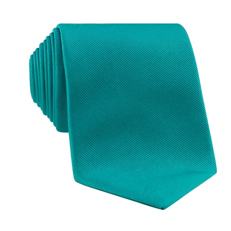 Silk Signature Solid Tie in Aqua