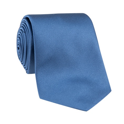Silk Solid Signature Tie in French Blue