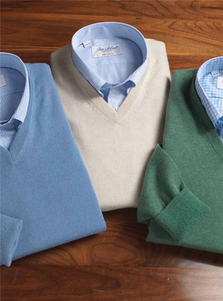 Cashmere V-neck Sweaters