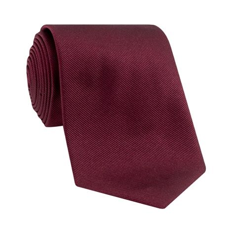 Silk Solid Signature Tie in Garnet