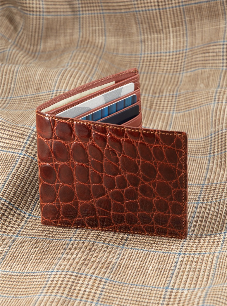 Alligator Wallet in Cognac