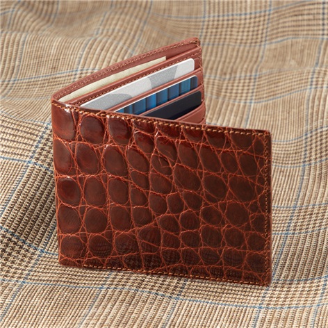 Alligator Wallet in Cognac