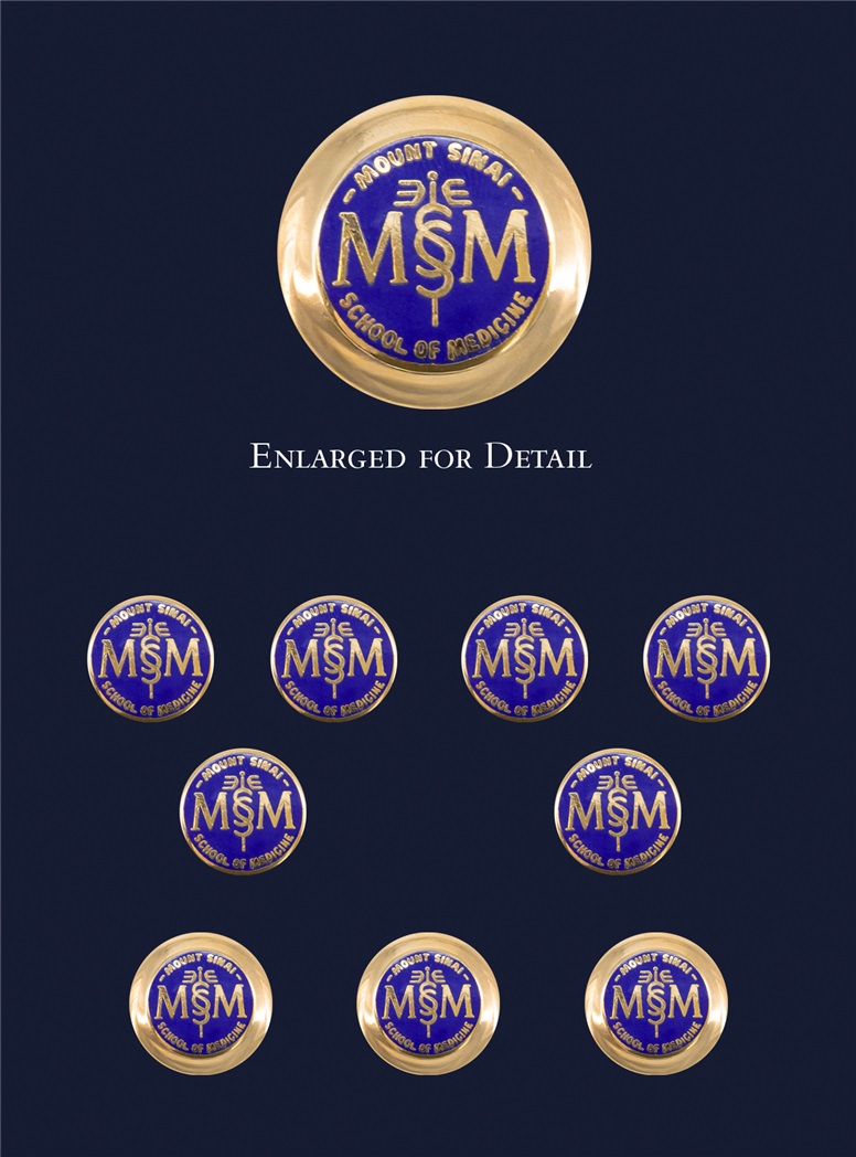 Mount Sinai Caduceu Blazer Button