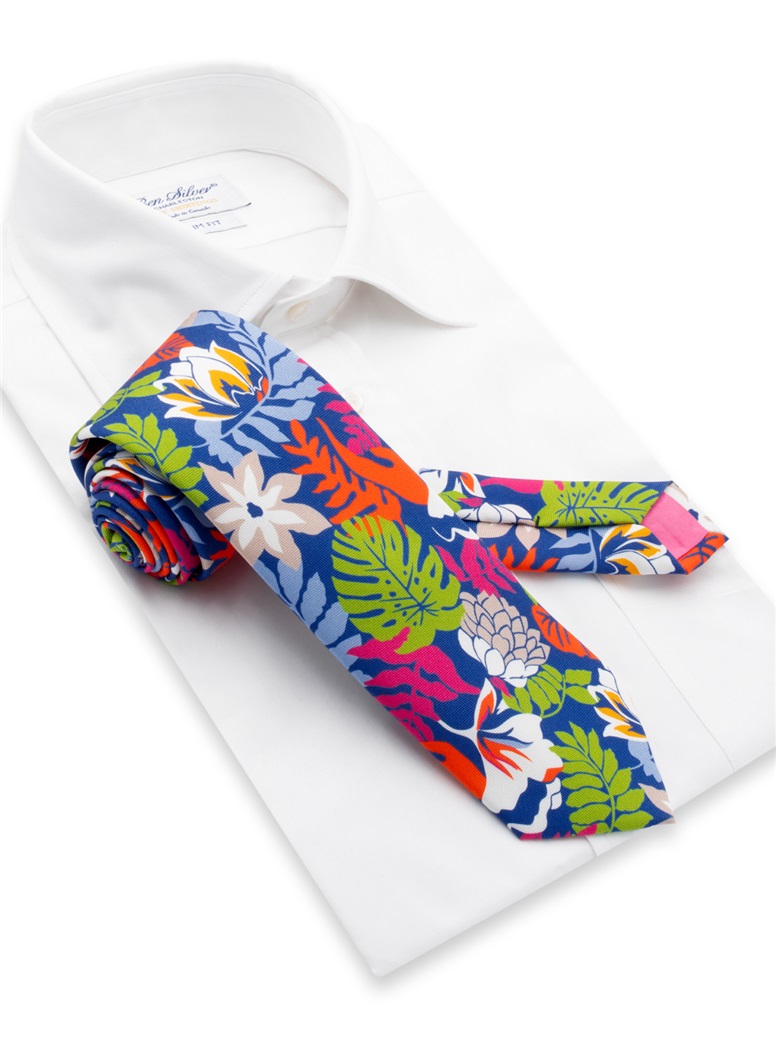 Silk Tropical Printed Tie