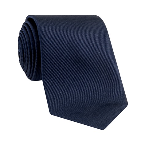 Signature Silk Solid Tie in Navy