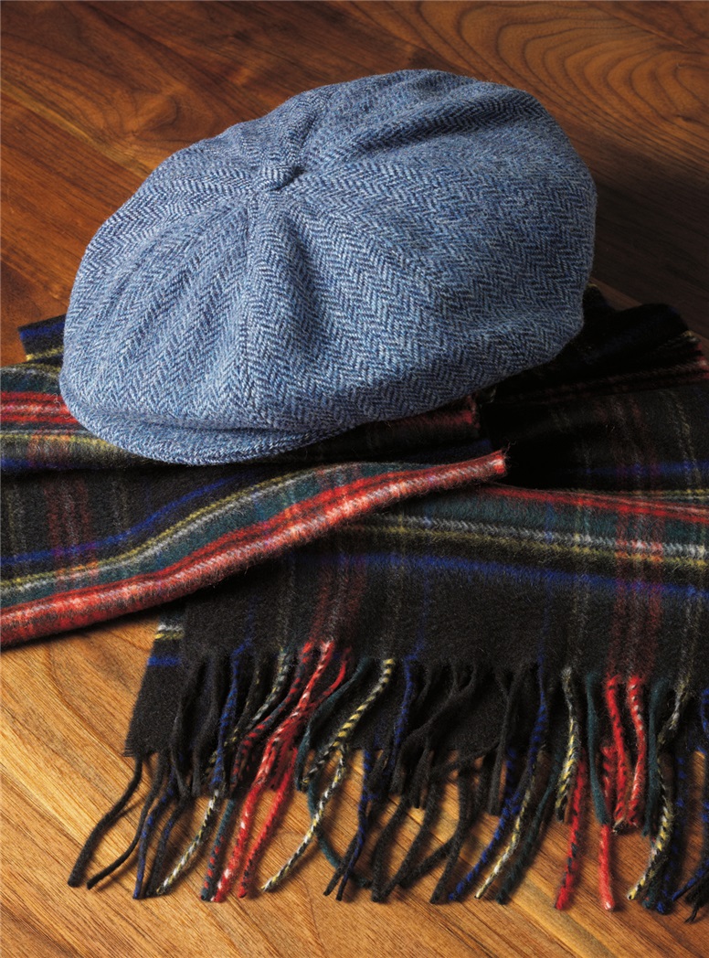 black stewart tartan scarf