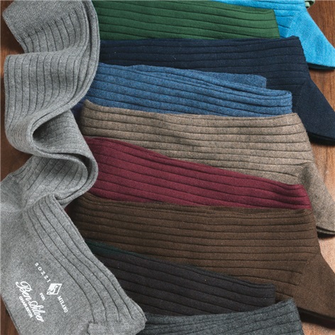 Cotton, Silk, and Cashmere "Bio Luxury" Dress Socks