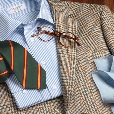 Sage and Cream Glen Plaid Wool Sport Coat