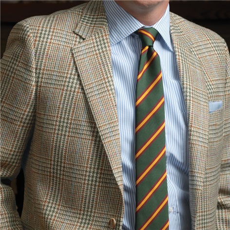 Sage and Cream Glen Plaid Wool Sport Coat