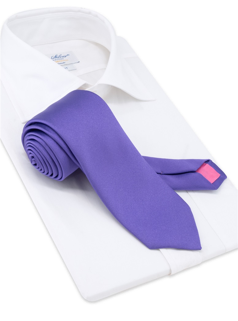 Tie Slk Solid Violet