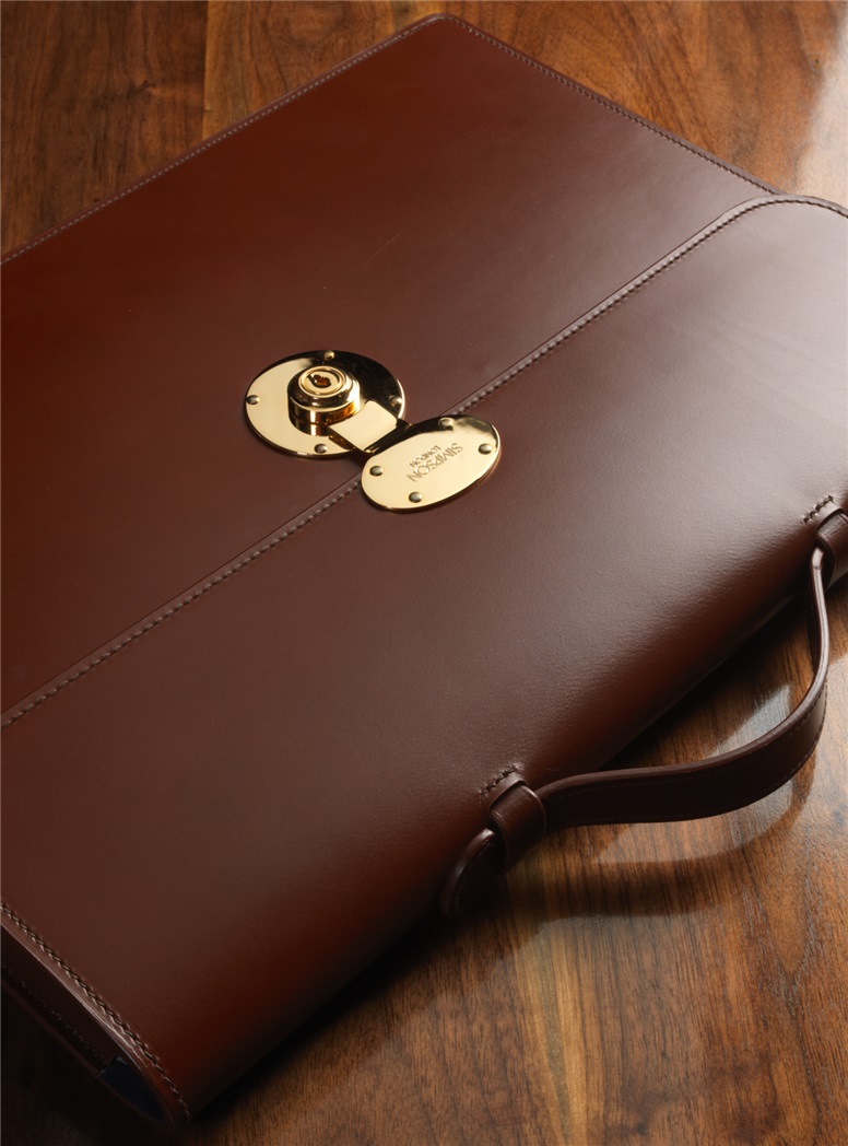 Slim Document Case in Chestnut