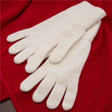 Ladies Cashmere Gloves in White