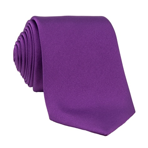 Silk Signature Solid Tie in Royal Purple