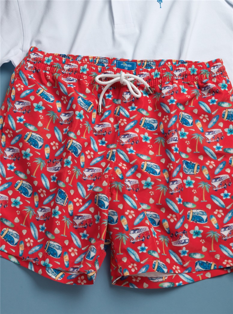 Surf Print Charleston Trunks