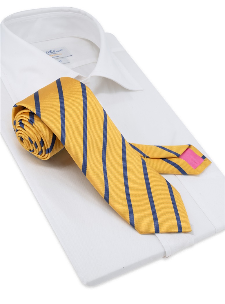 Silk Bar Striped Tie in Sun