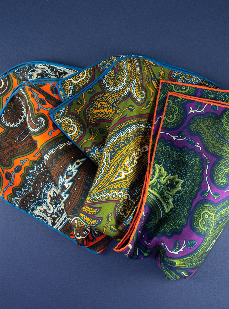 Silk Paisley Pocket Squares