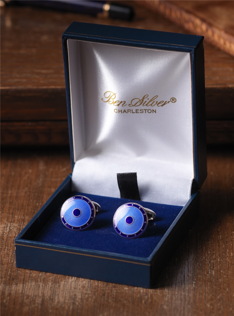 Cobalt Fan Cufflinks