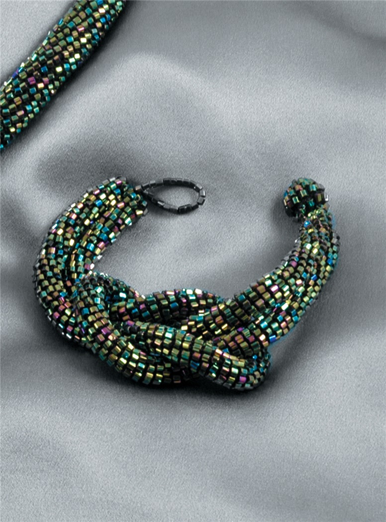 Scarab Green Knot Bracelet