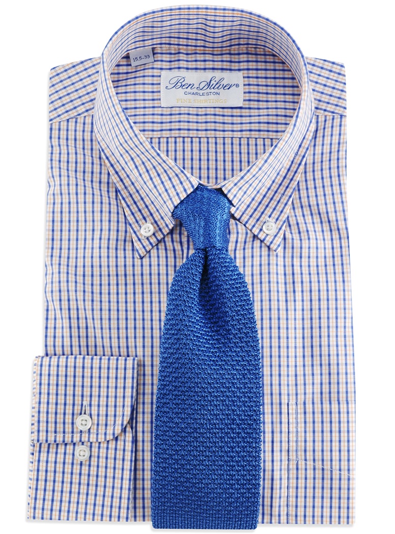 Classic Silk Knit Tie in Cobalt