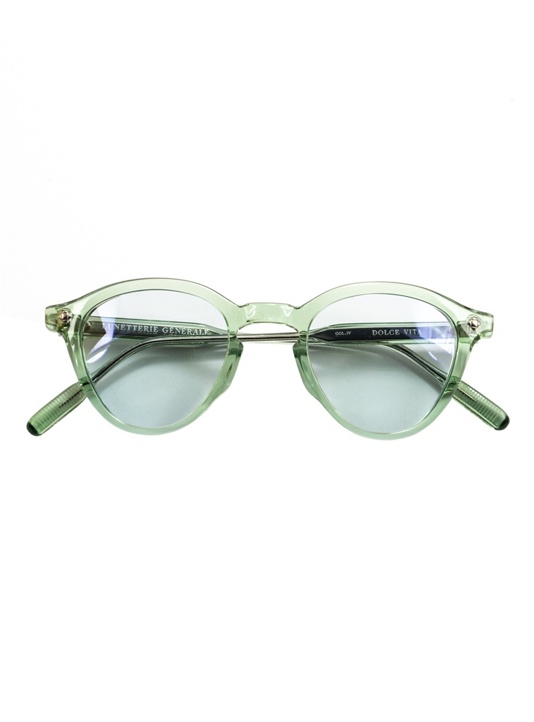 Bold Rounded Sunglasses in Emerald Crystal