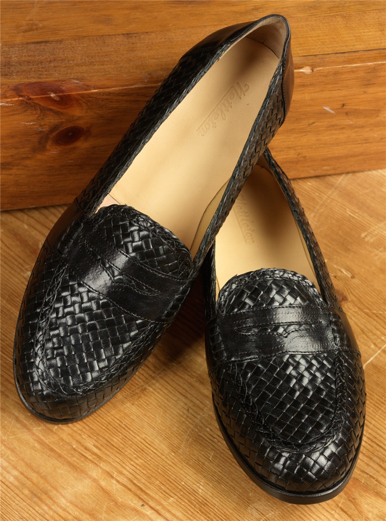 The Woven Loafer in Black