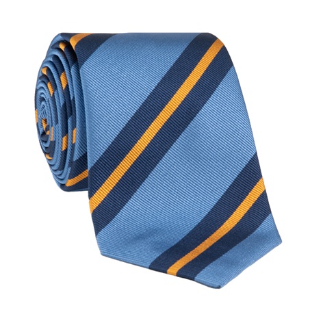 Silk Striped Tie in Sky