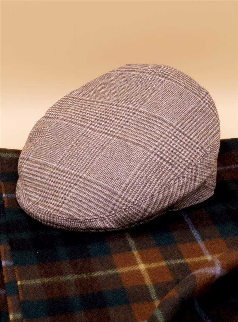 Wool Garforth Prince of Wales Plaid Cap