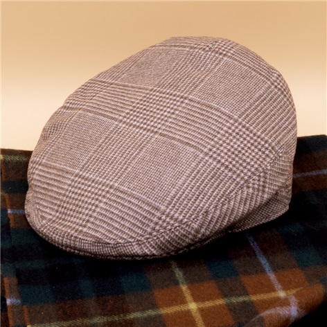 Wool Garforth Prince of Wales Plaid Cap