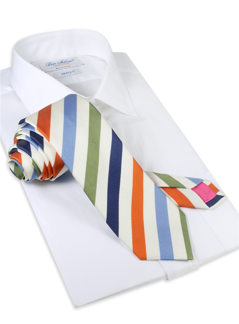 Silk Multi-colored Striped Tie