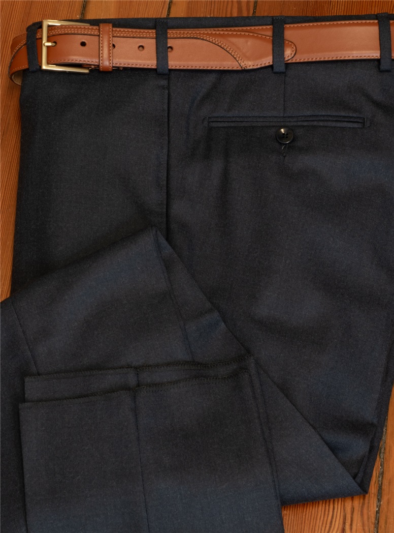 Italian Flannel Trousers in Plain Front