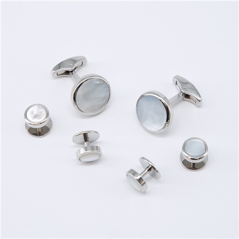 Mother of Pearl Formal Set in Silver