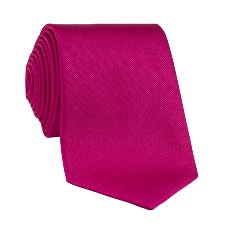 Silk Signature Solid Tie in Magenta