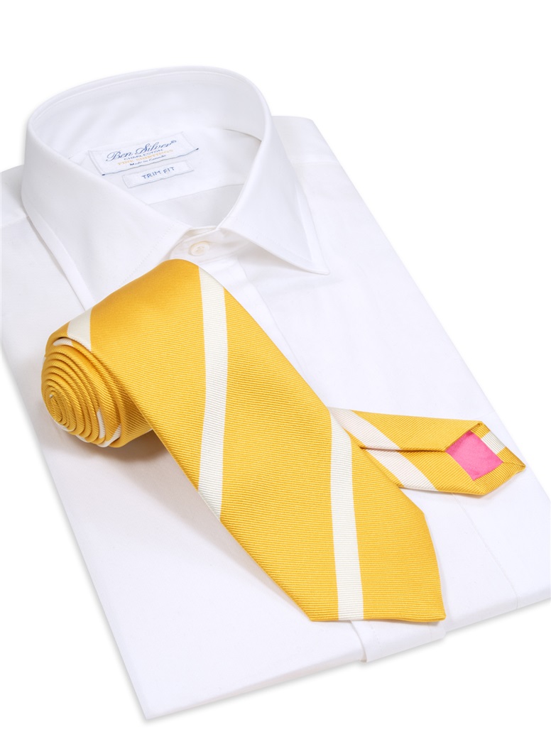 Mogador Bar Striped Tie in Yellow