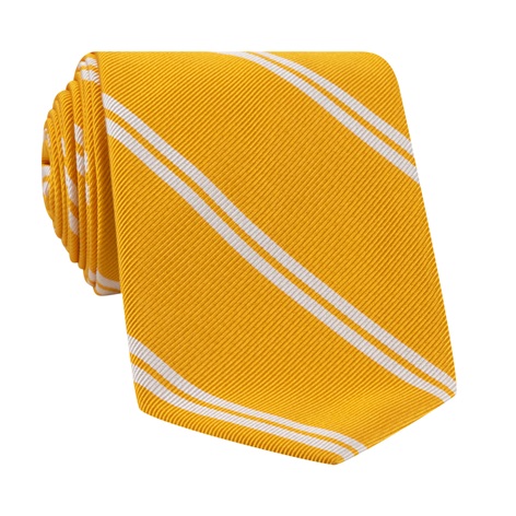 Mogador Silk Double Bar Stripe Tie in Sun