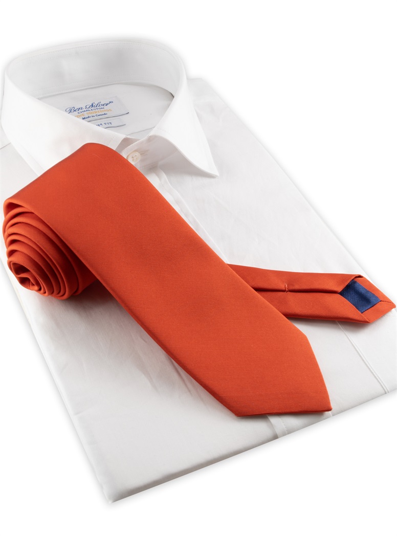 Mogador Solid Tie in Tangerine