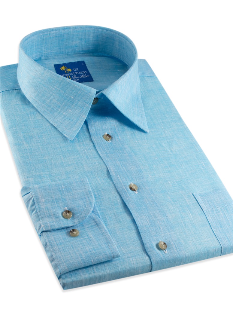 Blue Charleston Linen Shirt