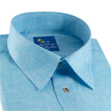 Blue Charleston Linen Shirt