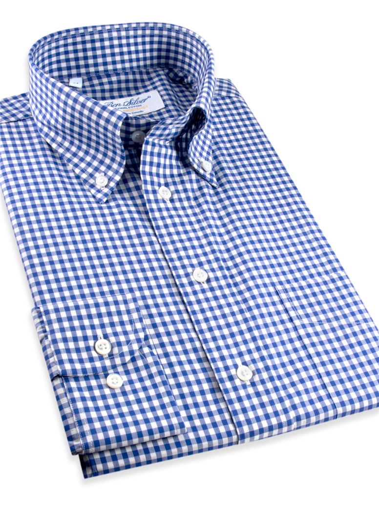 Royal Blue Gingham Button Down